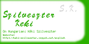 szilveszter keki business card