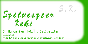 szilveszter keki business card